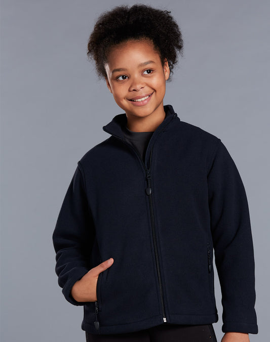 Winning Spirit Frost Kids Bonded Polar Fleece Full Zip Fitted-(PF07K)