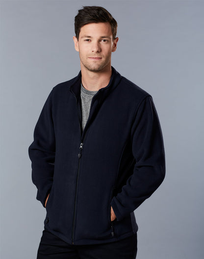 Winning Spirit Men's Bonded Polar Fleece Full Zip Fitted Jacket (PF07)
