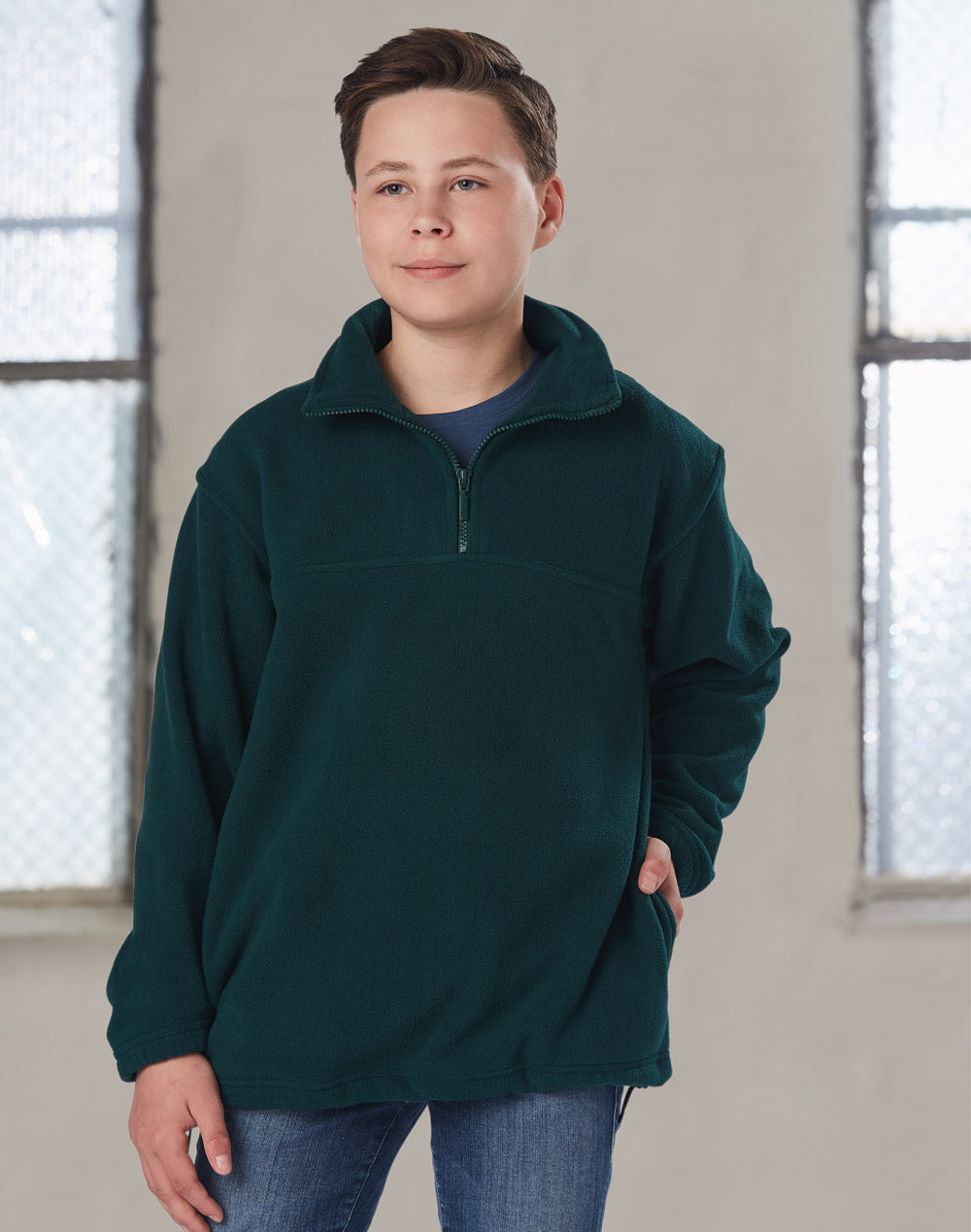 Winning-Spirit-Kids-Half-Zip-Polar-Fleece-Pullover