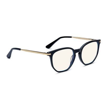 Bolle Safety BARCELONA - Women ProBlu Clear Lens Black Frame W/Gold Metal Temple & Blk Temple Tip -(PRBBARC108)