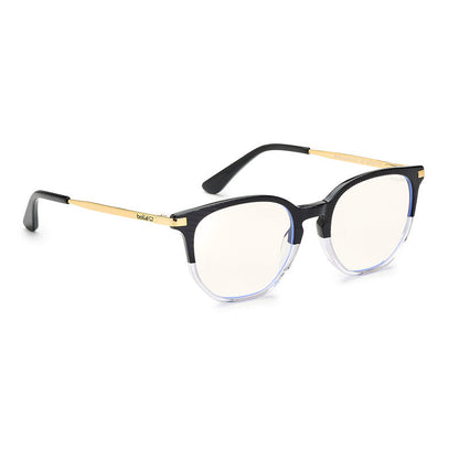 Bolle Safety BARCELONA - Women ProBlu Clear Lens Blk/Clr Frame W/Gold Metal Temple & Blk Temple Tip -(PRBBARC204)