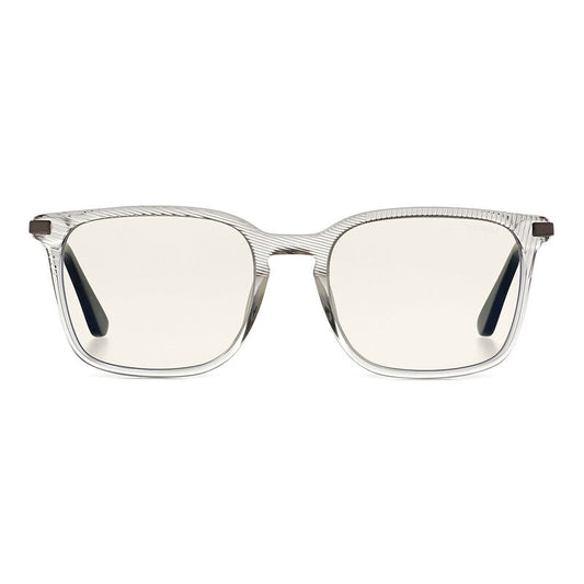 Bolle Safety Chicago - Men Problu Clear Lens Crystal Clear Frame W/Gun Metal Temple & Blk Temple Tip-(PRBCHIC200)