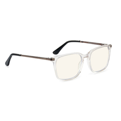 Bolle Safety Chicago - Men Problu Clear Lens Crystal Clear Frame W/Gun Metal Temple & Blk Temple Tip-(PRBCHIC200)