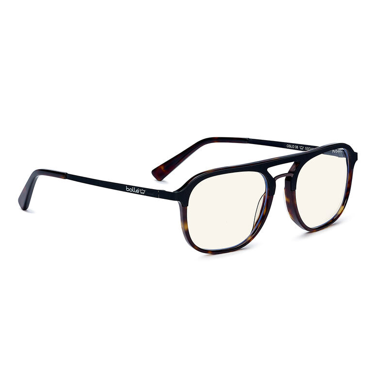 Bolle Safety OSLO - Men ProBlu Clear Lens Matt Blk/Brn Tortoise Frame W/Matt Blk Temple & Brn Tortoise Tip-(PRBOSLO100)