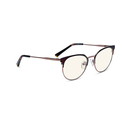 Bolle Safety ROMA - Women ProBlu Clear Lens Brn/Pink Gold Metal Frame W/Tortoiseshell Temple Tips -(PRBROMA200)
