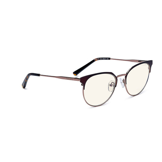 Bolle Safety ROMA - Women ProBlu Clear Lens Brn/Pink Gold Metal Frame W/Tortoiseshell Temple Tips -(PRBROMA200)