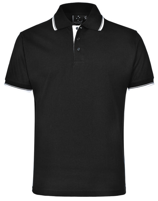 Winning Spirit Contrast Jersey Knit Short Sleeve Polo-(PS05)