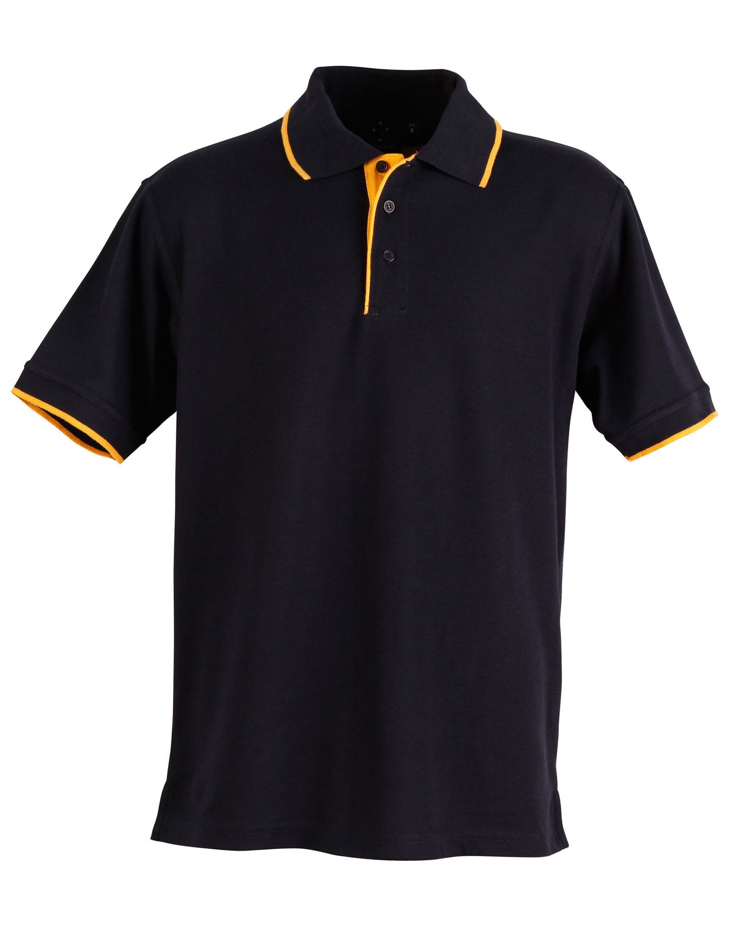 Winning Spirit Men's Contrast Pique Short Sleeve Polo 1st (11 Colour)-(PS08)