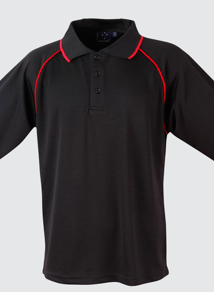 Winning Spirit Men's CoolDry Raglan Short Sleeve Contrast Polo 1st(12 Colour) (PS20)