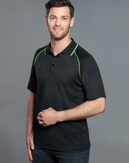 Winning Spirit Men's CoolDry® Raglan Short Sleeve Contrast Polo 1st(12 Colour)-(PS20)