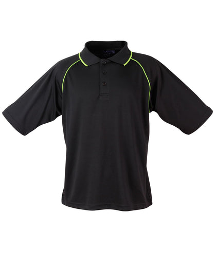 Winning Spirit Men's CoolDry® Raglan Short Sleeve Contrast Polo 1st(12 Colour)-(PS20)