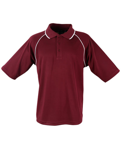 Winning Spirit Men's CoolDry® Raglan Short Sleeve Contrast Polo 1st(12 Colour)-(PS20)