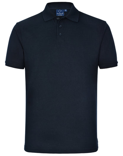 Winning Spirit Men's Tight Pique Knit Short Sleeve Polo-(PS22)