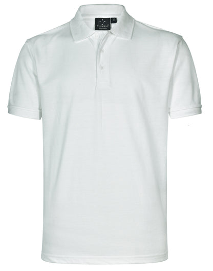 Winning Spirit Men's Tight Pique Knit Short Sleeve Polo-(PS22)