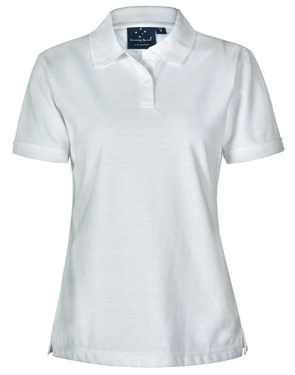 Winning Spirit Ladies' Tight Pique Knit Short Sleeve Polo-(PS23)