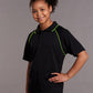 Winning Spirit Champion Kids Cooldry Raglan Short Sleeve Contrast Polo 2nd (3 colour)-(PS24)
