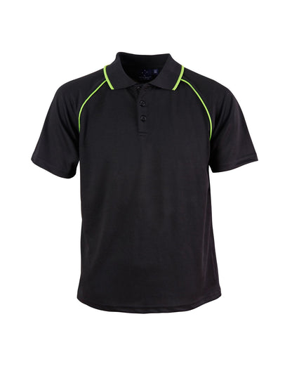 Winning Spirit Champion Kids Cooldry Raglan Short Sleeve Contrast Polo 1st (14 colour)-(PS24)
