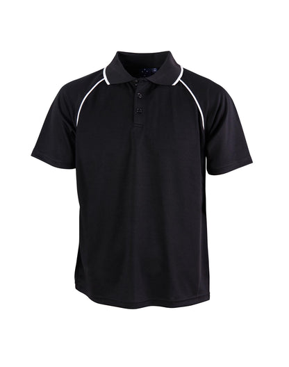 Winning Spirit Champion Kids Cooldry Raglan Short Sleeve Contrast Polo 1st (14 colour)-(PS24)