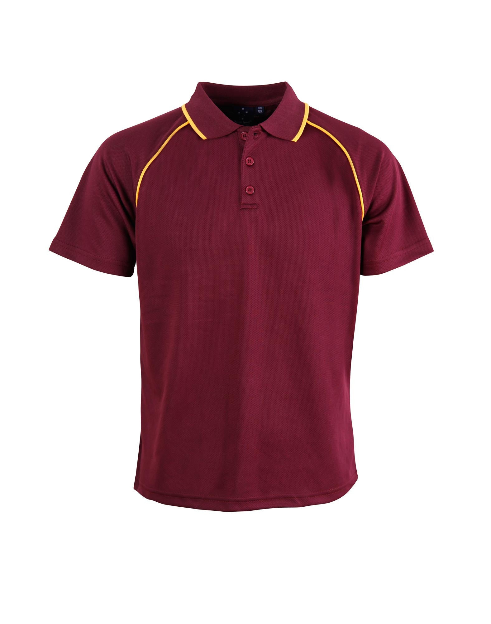 Winning Spirit Champion Kids Cooldry Raglan Short Sleeve Contrast Polo 1st (14 colour)-(PS24)