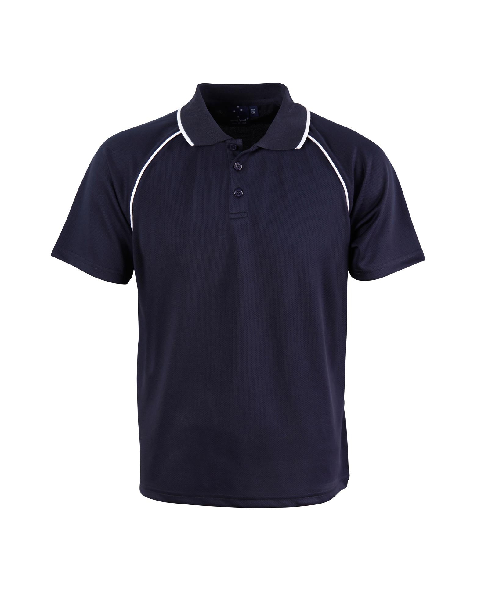 Winning Spirit Champion Kids Cooldry Raglan Short Sleeve Contrast Polo 1st (14 colour)-(PS24)