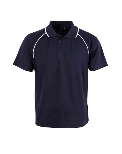 Winning Spirit Champion Kids Cooldry Raglan Short Sleeve Contrast Polo 1st (14 colour)-(PS24)