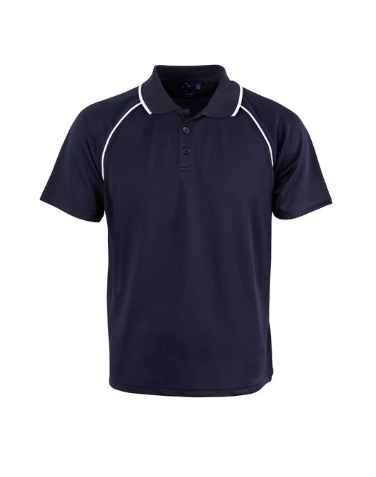 Winning Spirit Champion Kids Cooldry Raglan Short Sleeve Contrast Polo 1st (14 colour)-(PS24)