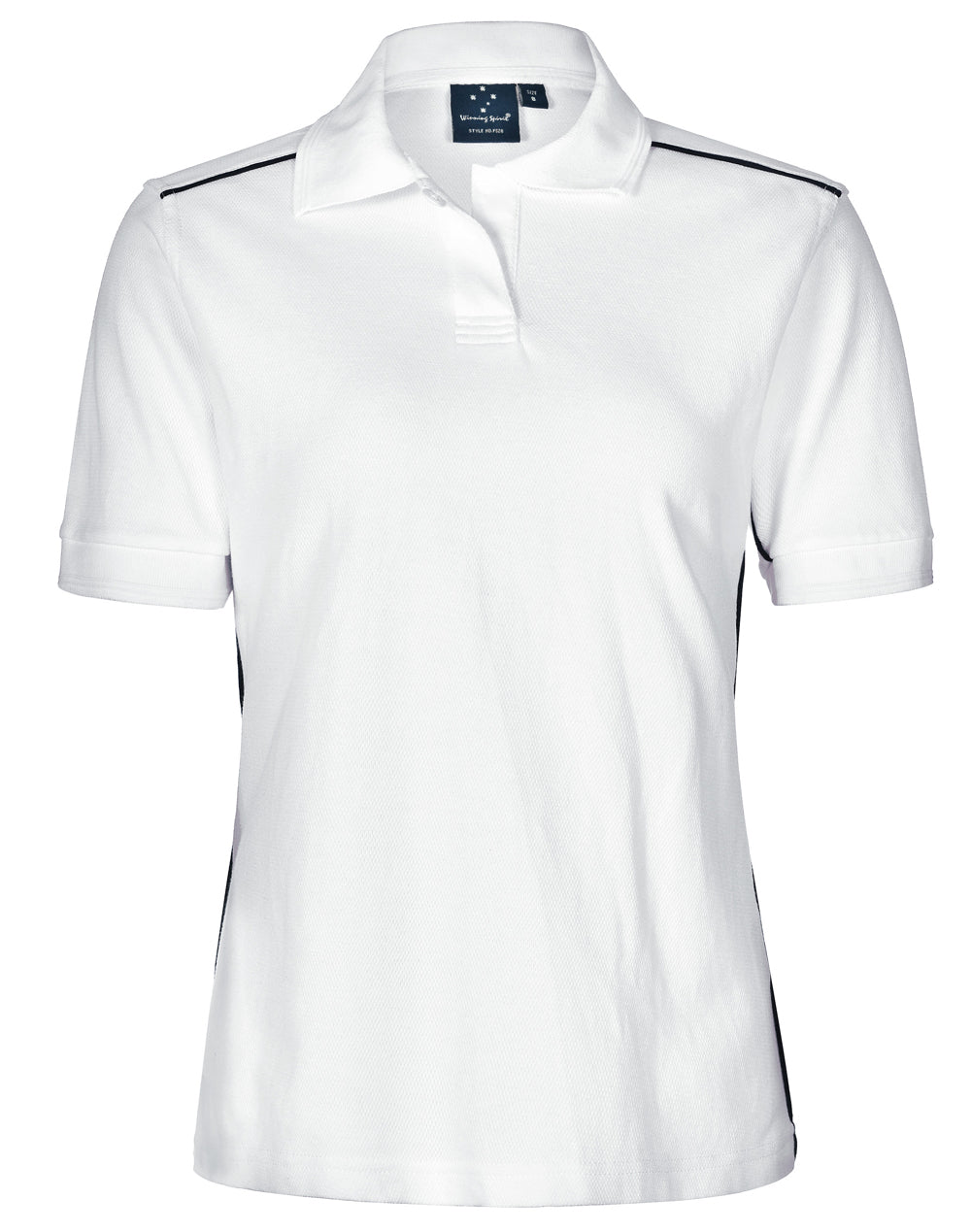 Winning Spirit Men's Pure Cotton Contrast Piping Short Sleeve Polo-(PS25)