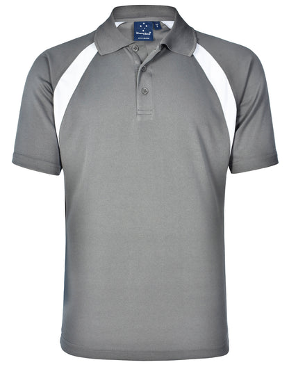 Winning Spirit Men's CoolDry® Tri-colour Contrast Short Sleeve Polo-(PS28)