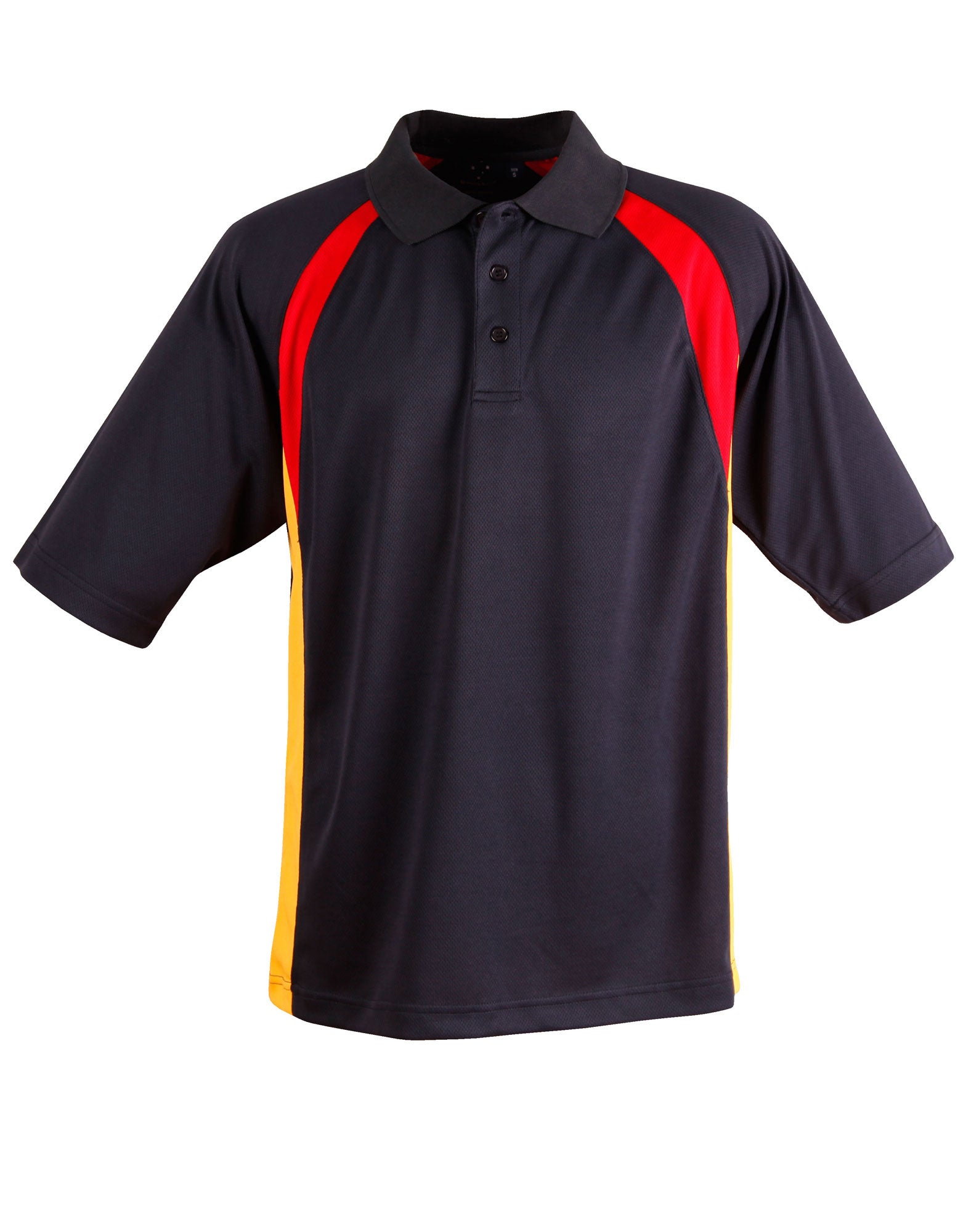 Winning Spirit Men's CoolDry® Tri-colour Contrast Short Sleeve Polo-(PS28)