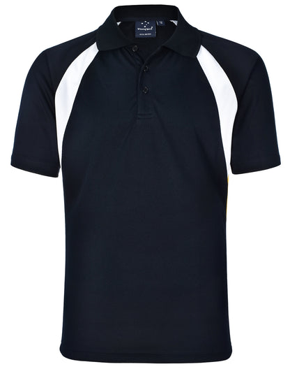 Winning Spirit Men's CoolDry® Tri-colour Contrast Short Sleeve Polo-(PS28)