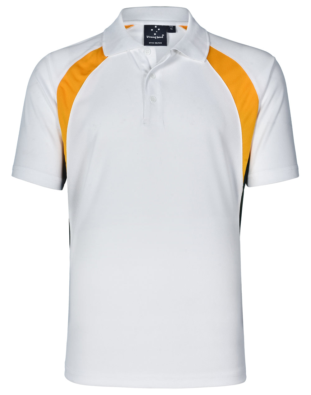 Winning Spirit Men's CoolDry® Tri-colour Contrast Short Sleeve Polo-(PS28)