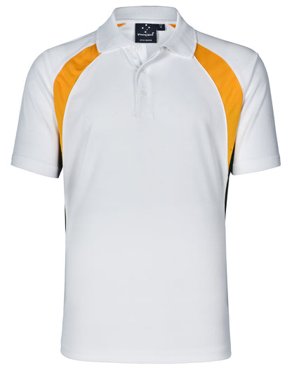 Winning Spirit Men's CoolDry® Tri-colour Contrast Short Sleeve Polo-(PS28)
