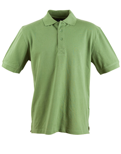 Winning Spirit Men's Short Sleeve 100% Cotton Pique Polo-(PS39)