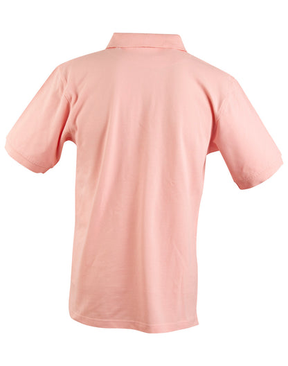 Winning Spirit Men's Short Sleeve 100% Cotton Pique Polo-(PS39)