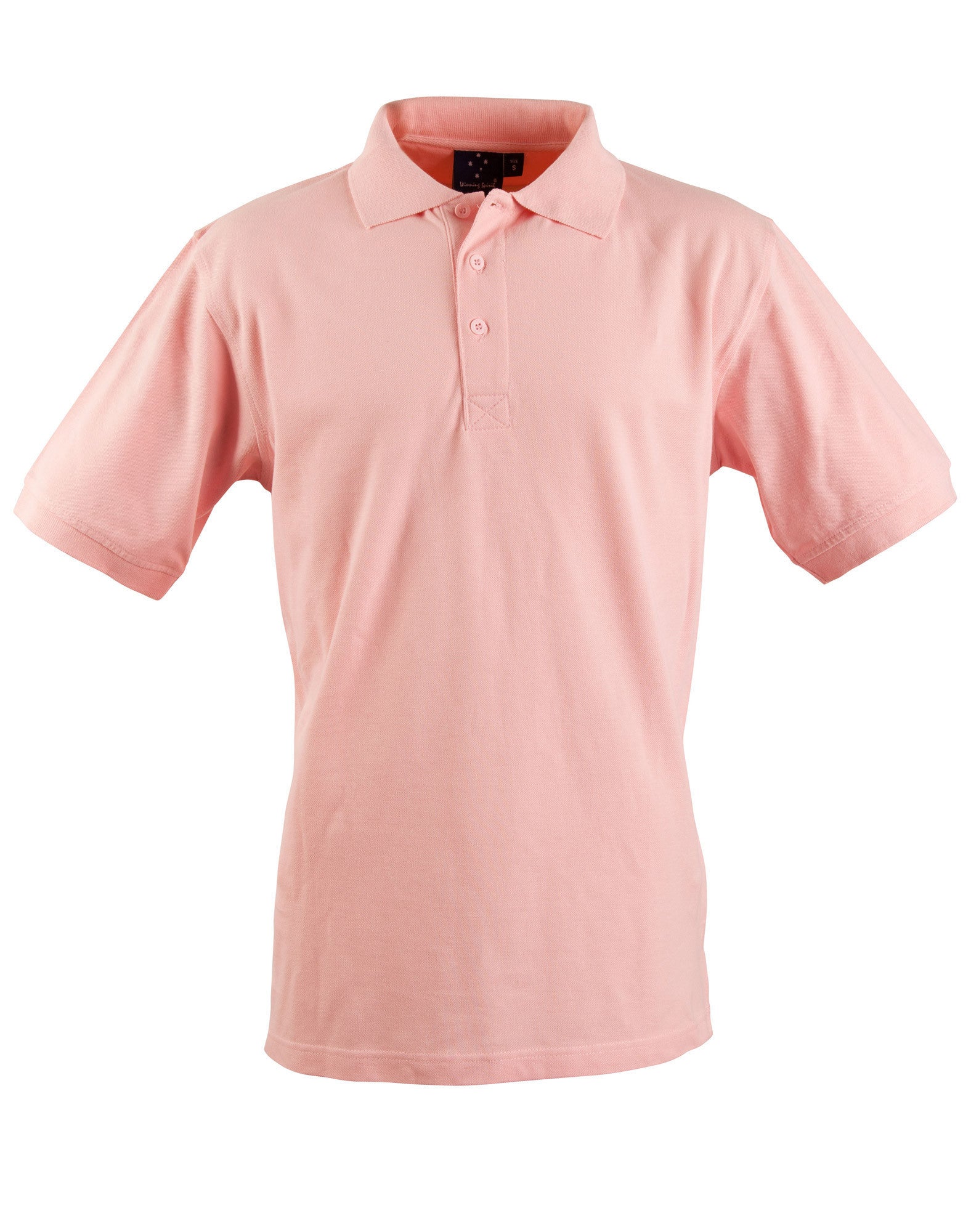 Winning Spirit Men's Short Sleeve 100% Cotton Pique Polo-(PS39)