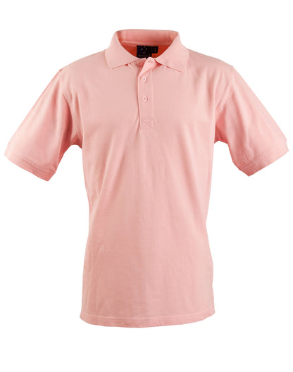 Winning Spirit Men's Short Sleeve 100% Cotton Pique Polo-(PS39)