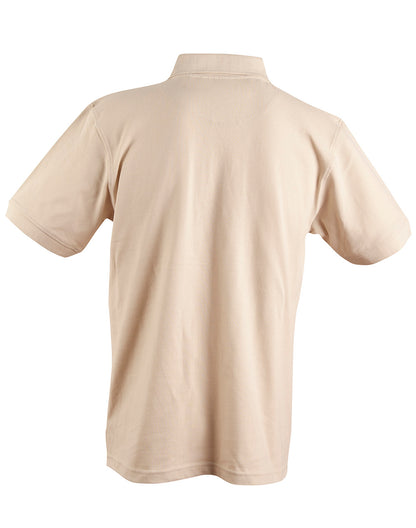 Winning Spirit Men's Short Sleeve 100% Cotton Pique Polo-(PS39)