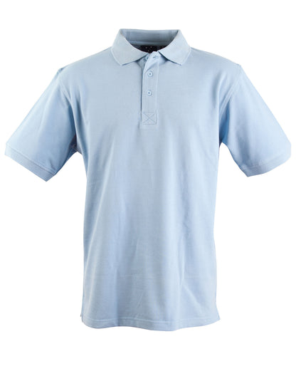 Winning Spirit Men's Short Sleeve 100% Cotton Pique Polo-(PS39)