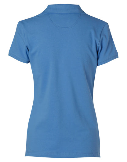 Winning Spirit Ladies' Short Sleeve Cotton/Elastane Polo 1st (8 colour)-(PS40)