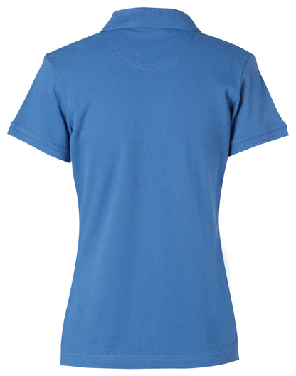 Winning Spirit Ladies' Short Sleeve Cotton/Elastane Polo 1st (8 colour)-(PS40)