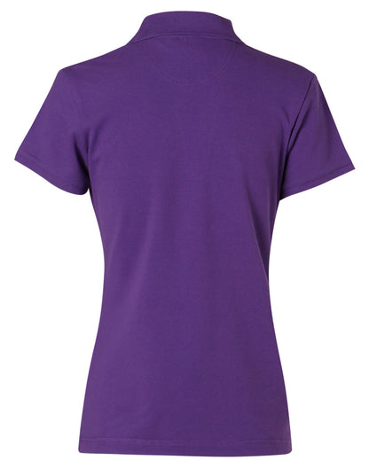 Winning Spirit Ladies' Short Sleeve Cotton/Elastane Polo 1st (8 colour)-(PS40)