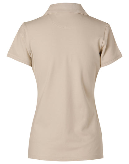 Winning Spirit Ladies' Short Sleeve Cotton/Elastane Polo 2st (4 colour)-(PS40)