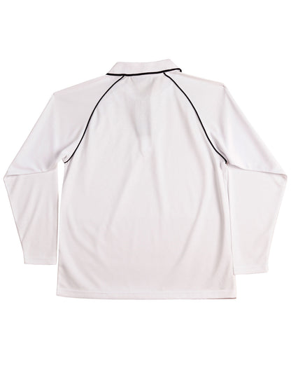 Winning Spirit Men's CoolDry® Raglan Long Sleeve Contrast Polo-(PS43)