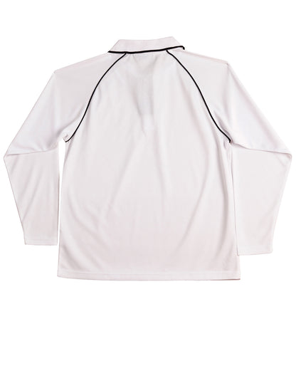 Winning Spirit Men's CoolDry® Raglan Long Sleeve Contrast Polo-(PS43)