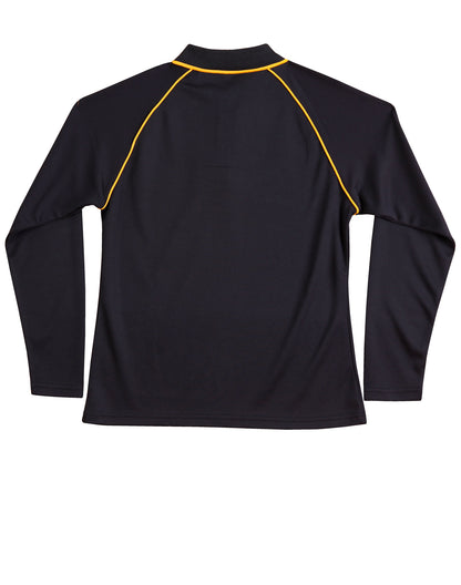 Winning Spirit Ladies' CoolDry® Raglan Long Sleeve Contrast Polo-(PS44)