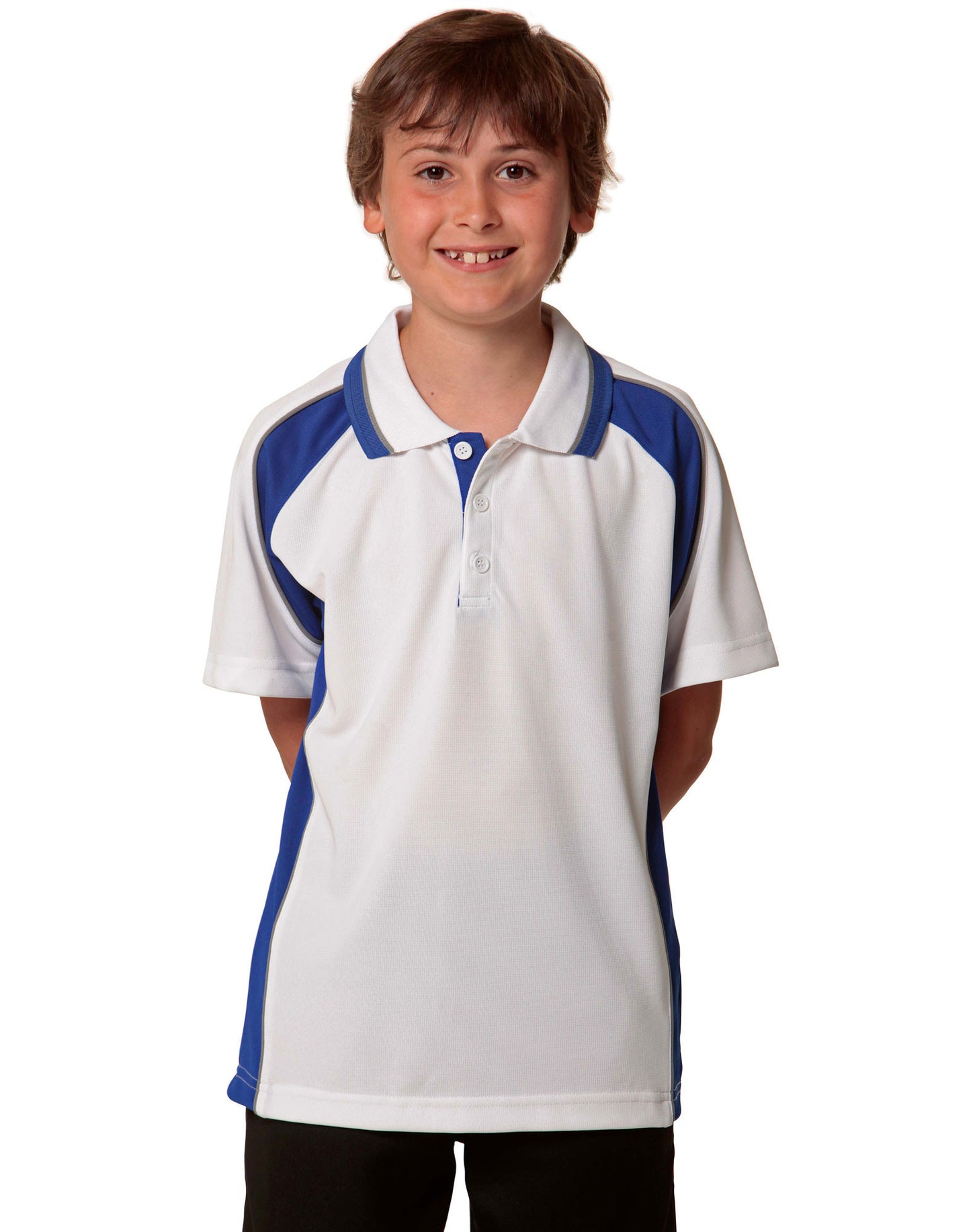 Winning Spirit Mascot Kids Cooldry Short Sleeve Contrast Polo-(PS49K)