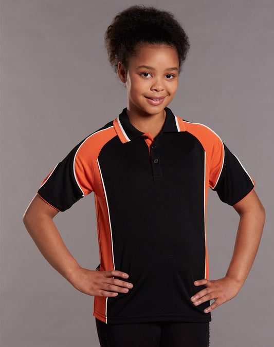 Winning Spirit Alliance Kids Cooldry Contrast Short Sleeve With Sleeve Panels Polo-(PS61K)