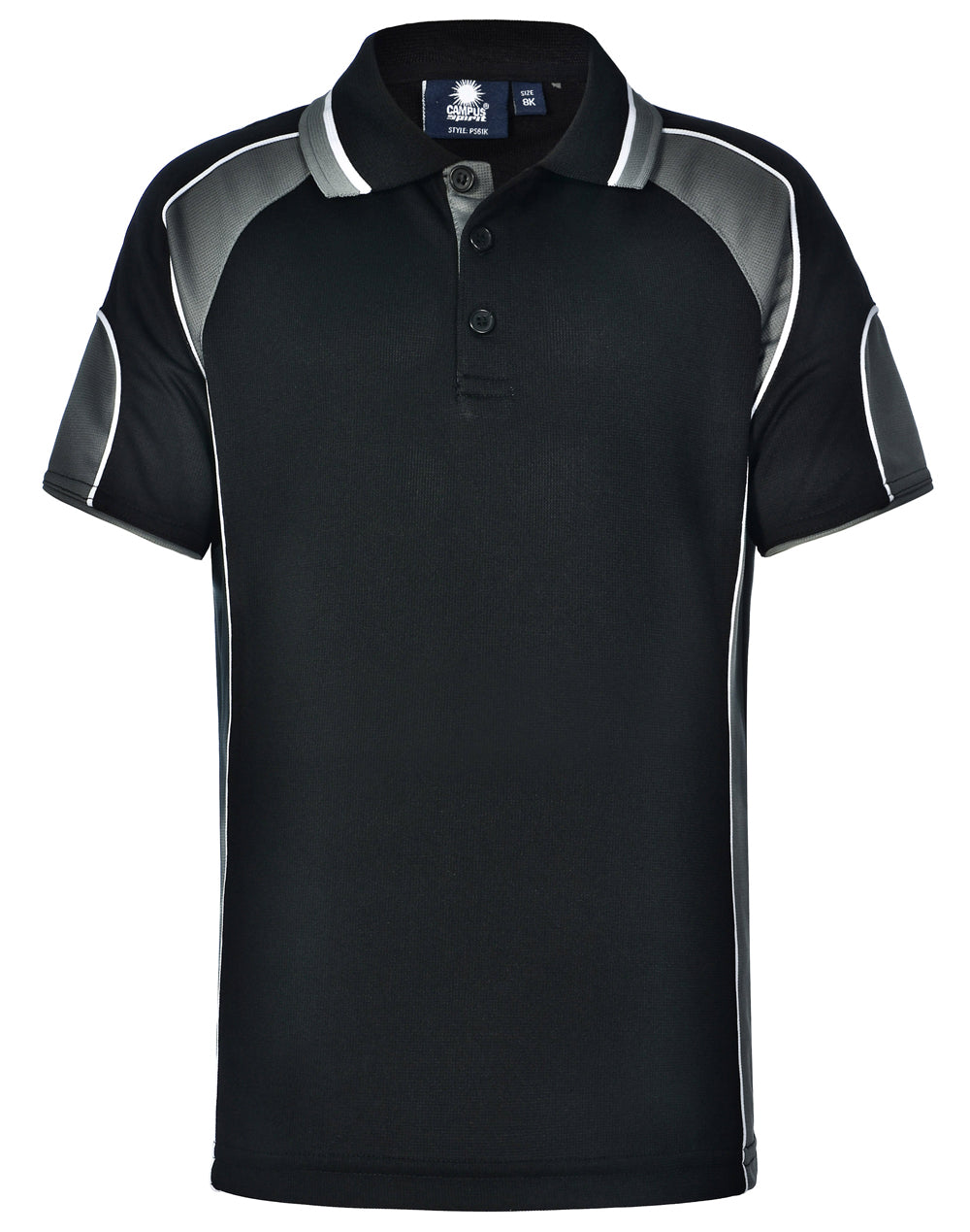 Winning Spirit Alliance Kids Cooldry Contrast Short Sleeve With Sleeve Panels Polo-(PS61K)