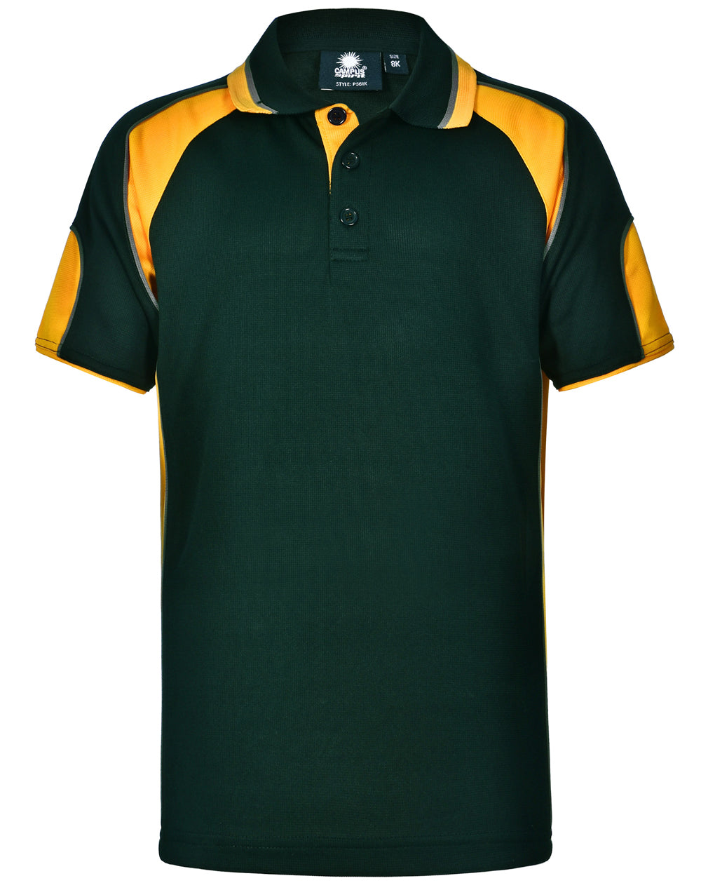 Winning Spirit Alliance Kids Cooldry Contrast Short Sleeve With Sleeve Panels Polo-(PS61K)