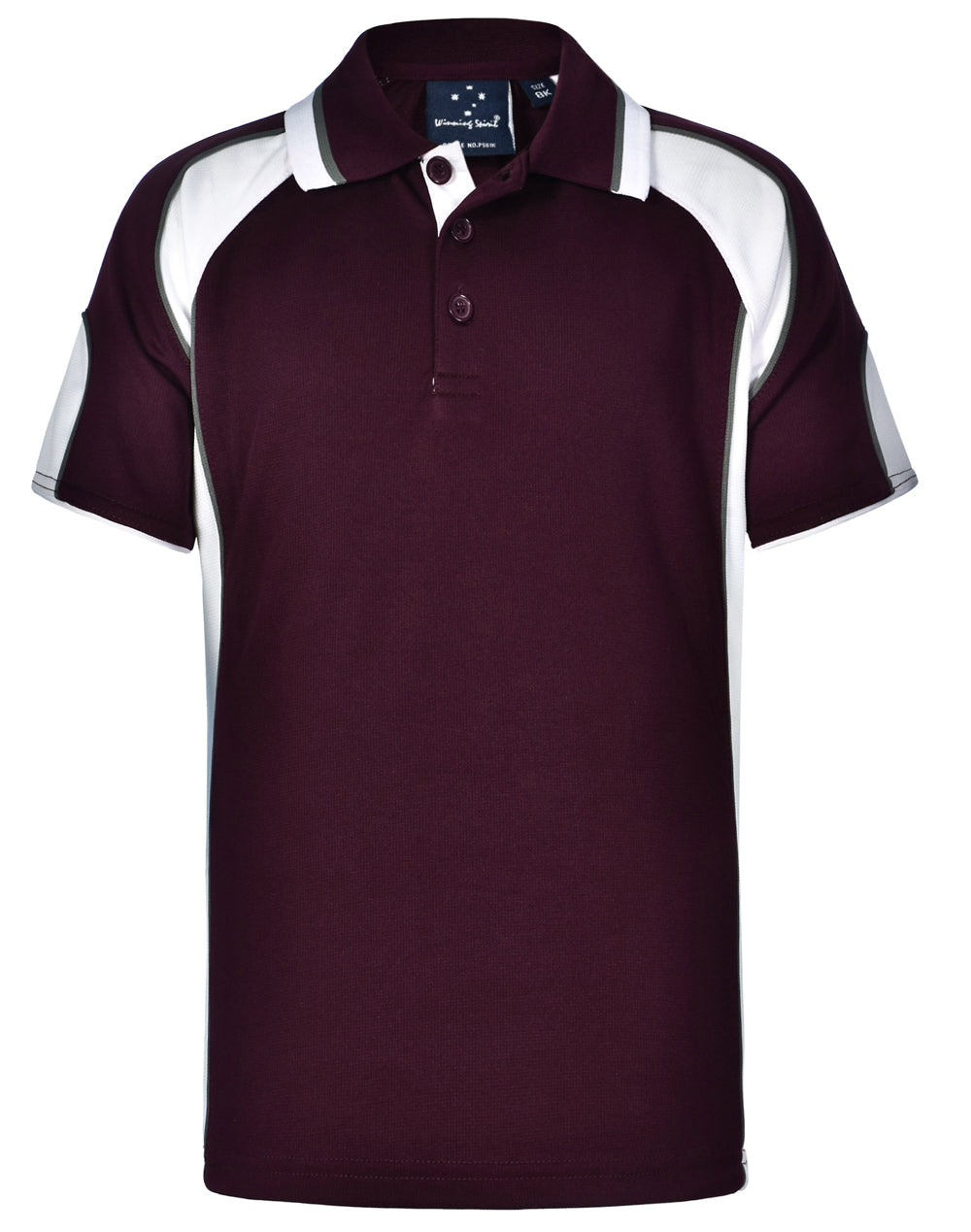 Winning Spirit Alliance Kids Cooldry Contrast Short Sleeve With Sleeve Panels Polo-(PS61K)
